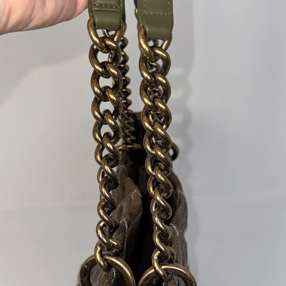 Authentic CHANEL Quilted Caviar Leather Tote - Picture 9 of 16